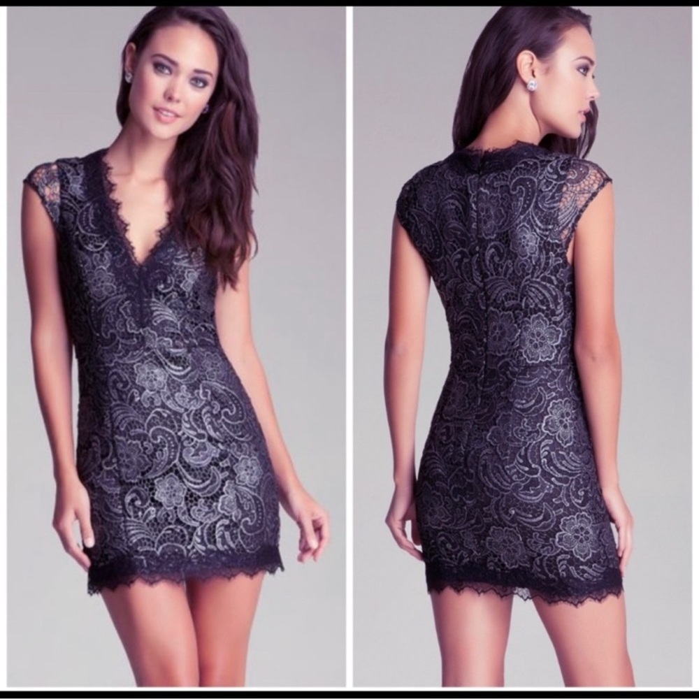 Bebe elegant Black Lace Dress by Bebe